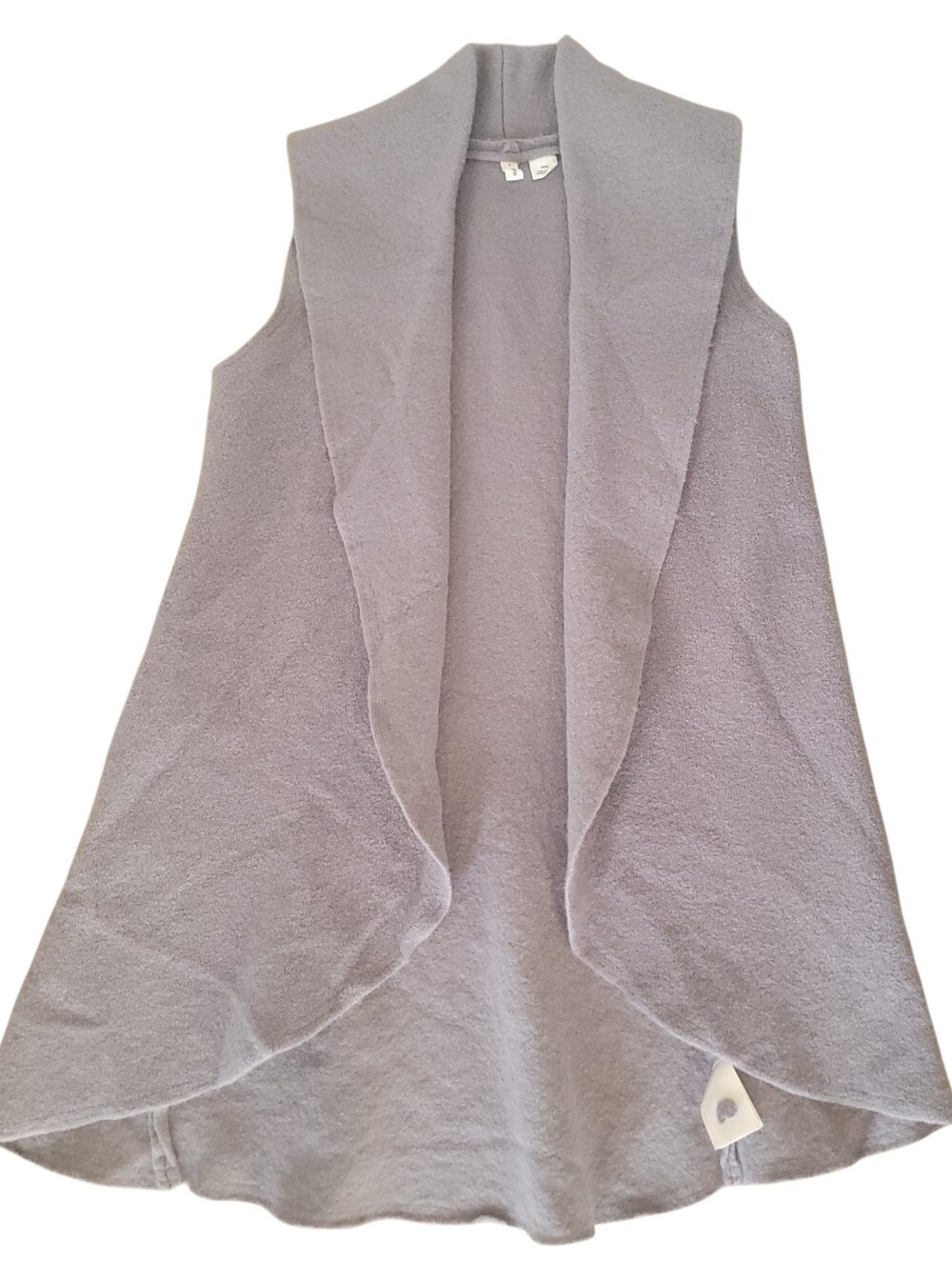 Anthropologie Moth Women's Museum District Vest 100% Wool Gray XS/S Open Front